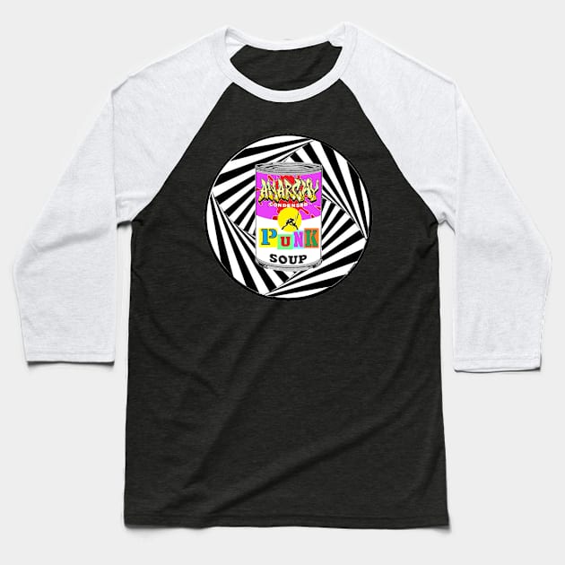 punk soup op Art Baseball T-Shirt by LowEndGraphics